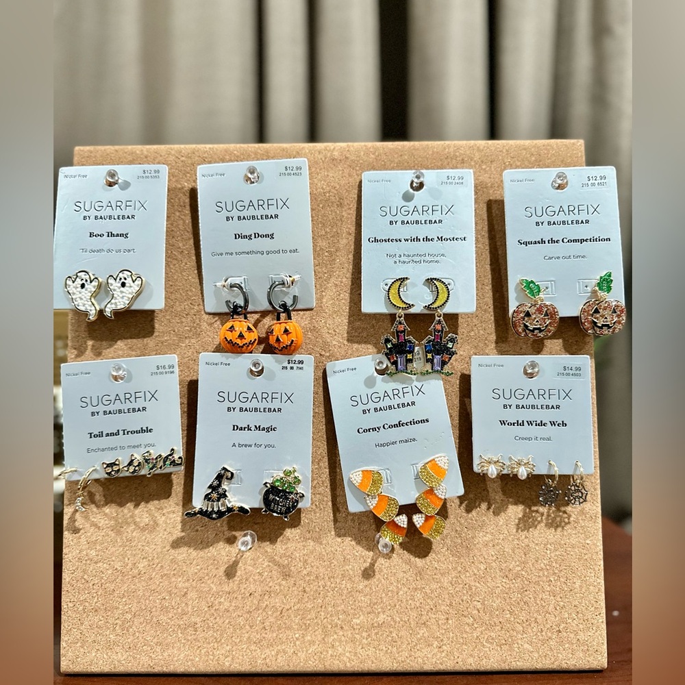 New Sugarfix by Baublebar Halloween Bundle earrings lot of 8